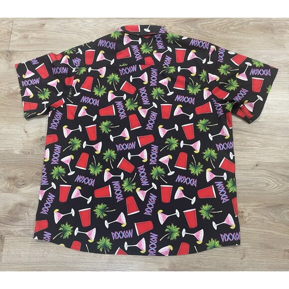 Dixxon Flannel Company Dancun Party Button Up Shirt Red Solo Cup Palm Trees 3XL - Picture 8 of 8